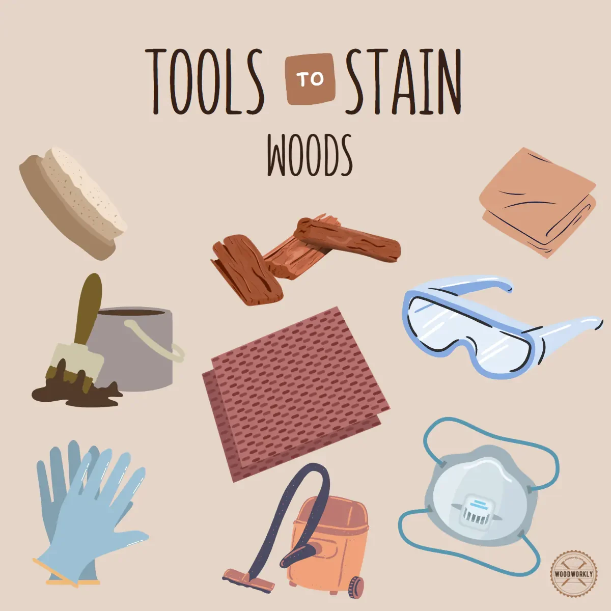 tools to stain woods
