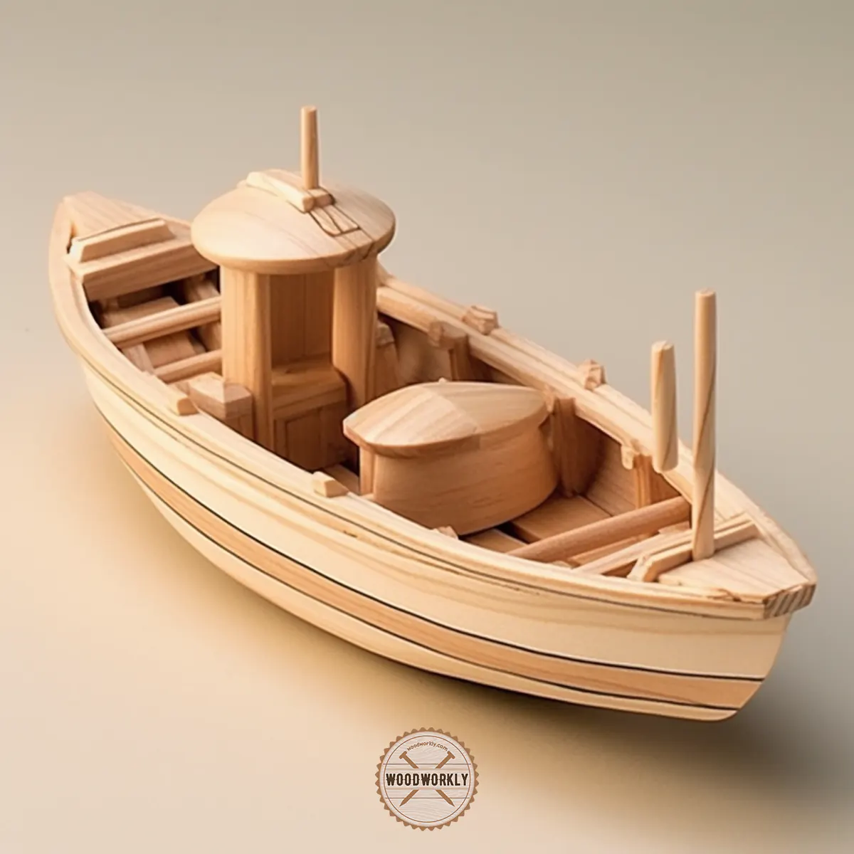 Balsa wood boat