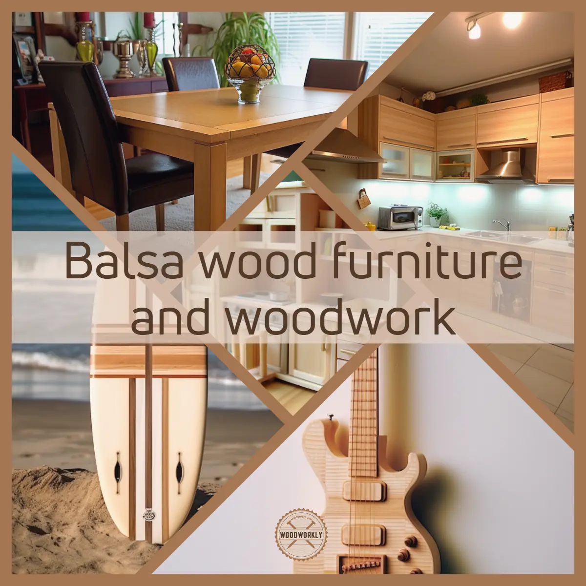 Balsa wood furniture and woodwork