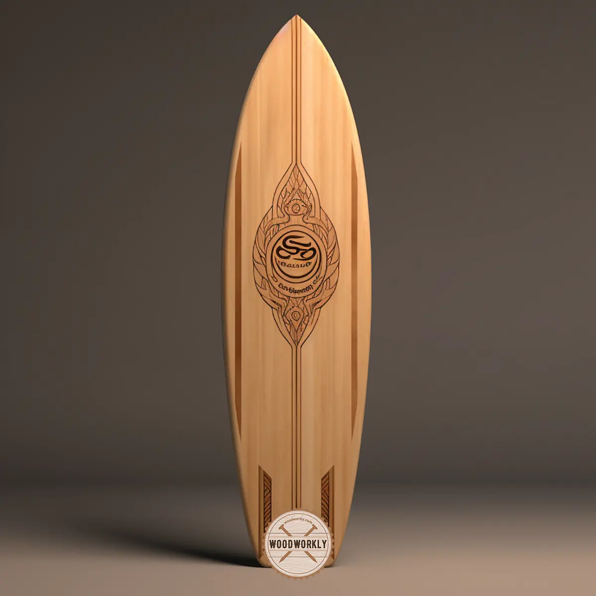 Balsa wood surfboard