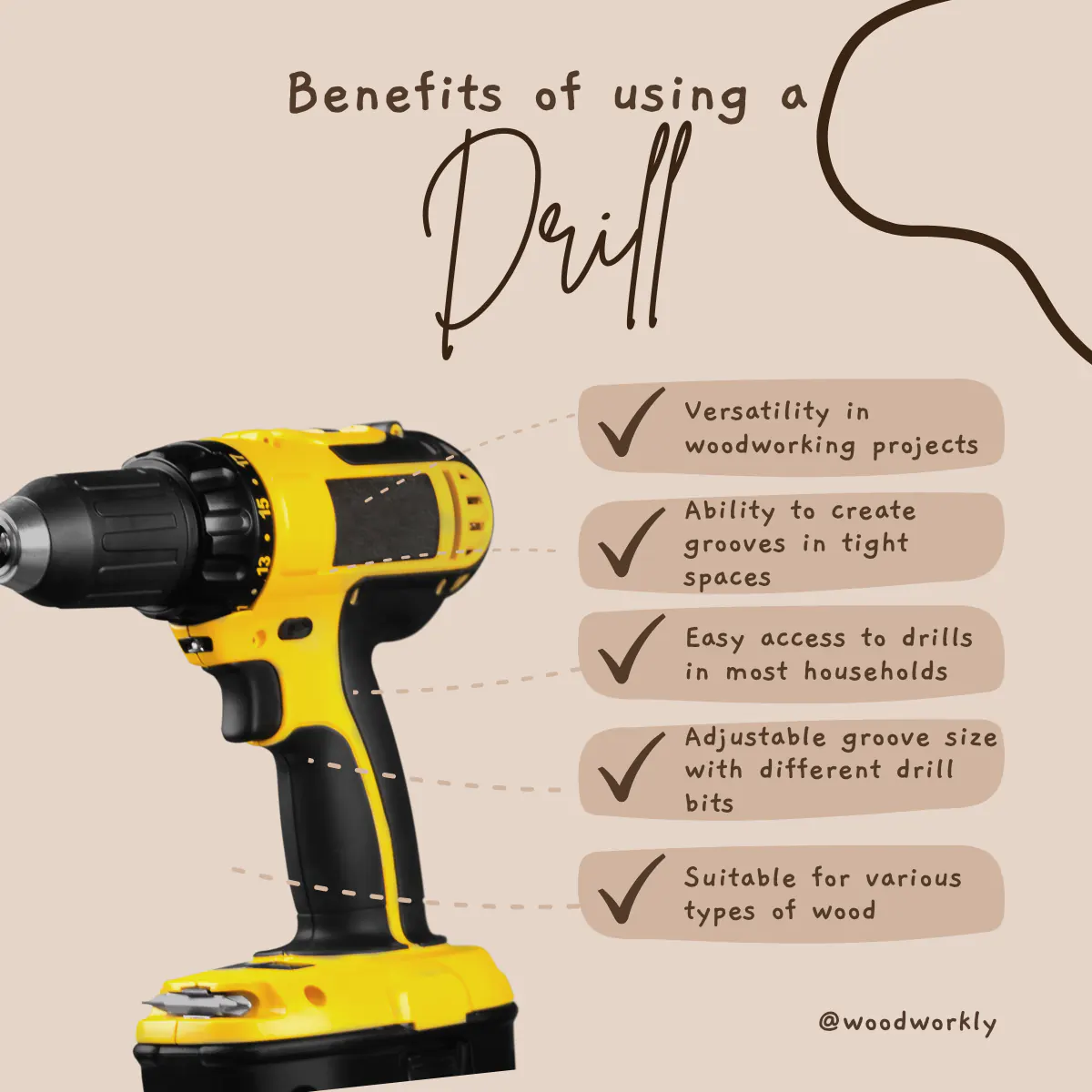 Benefits of using a drill to cut a groove