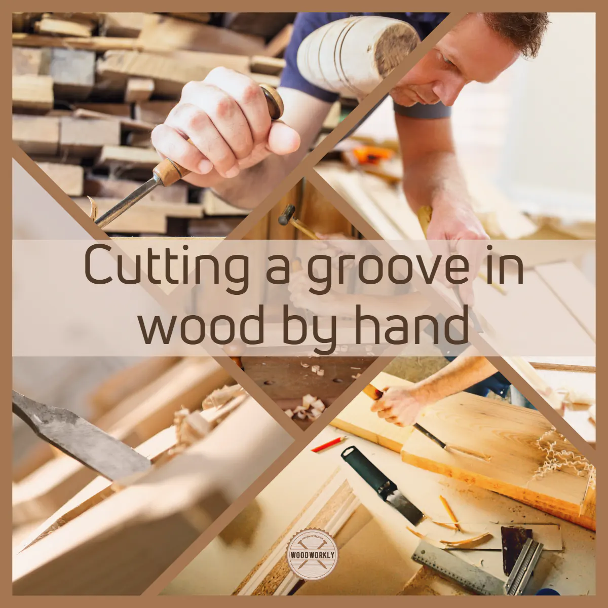 Cutting a groove in wood by hand