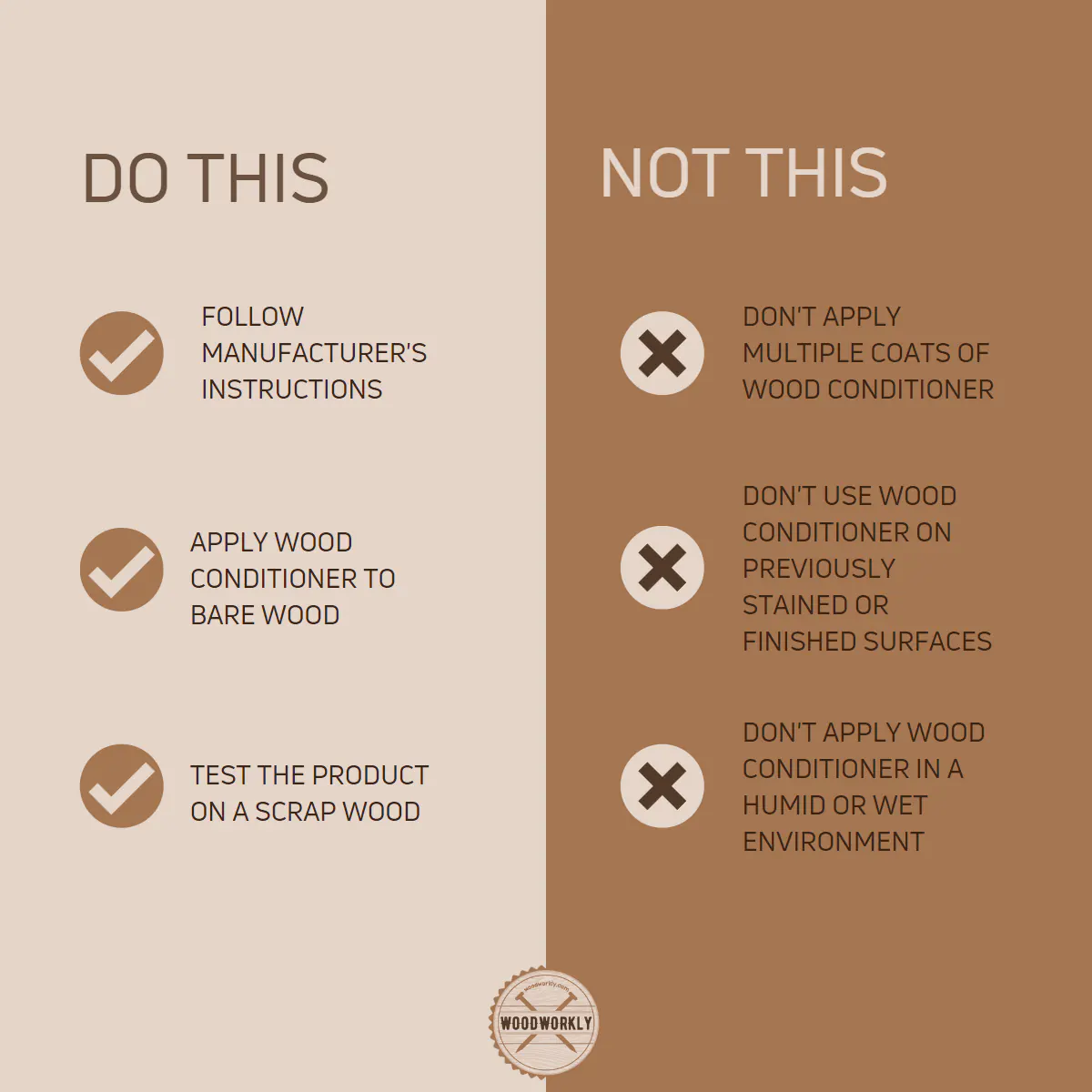 Dos and don'ts when using wood conditioners