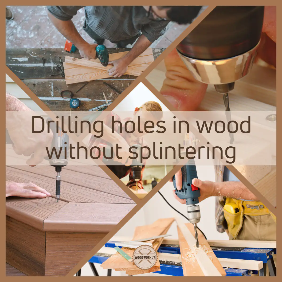 Drilling holes in wood without splintering