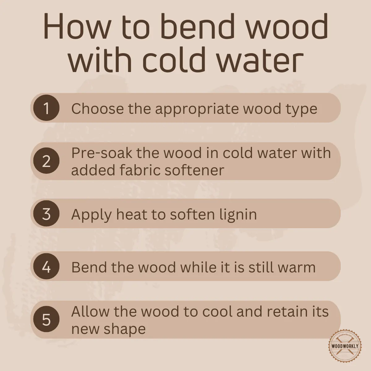 How to bend wood with cold water