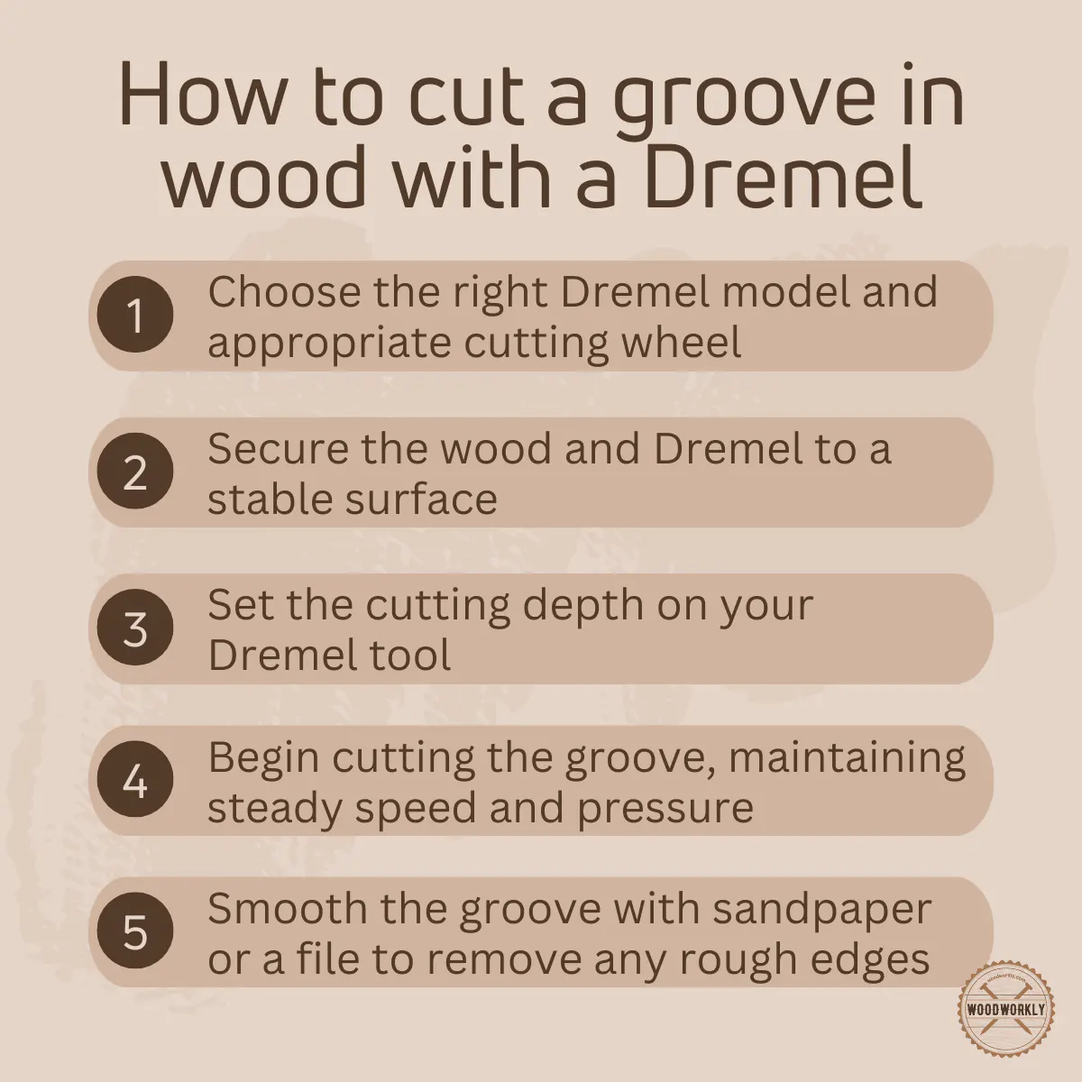 How to cut a groove in wood with a Dremel