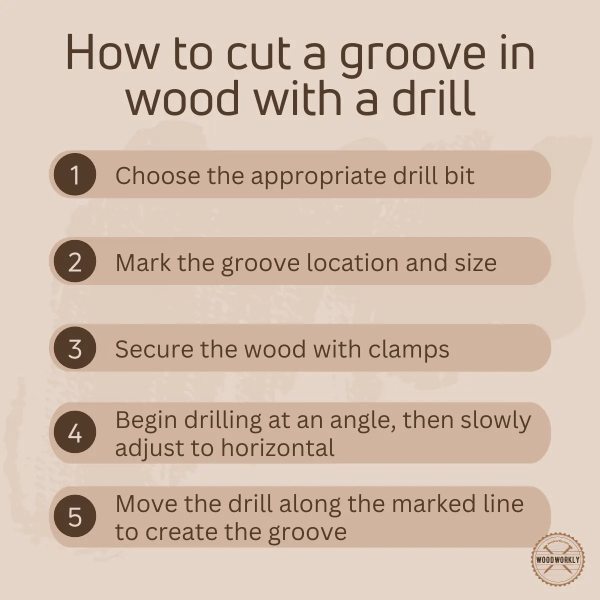 How to cut a groove in wood with a drill