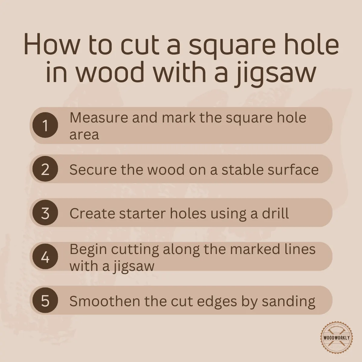 How to cut a square hole in wood with a jigsaw