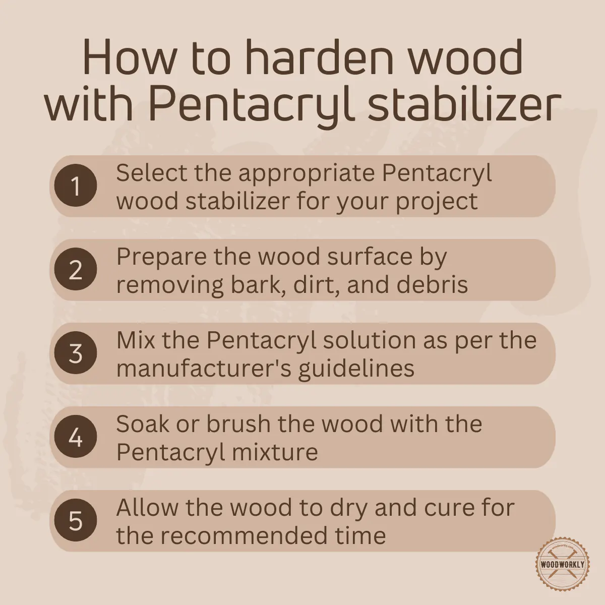 How to harden wood with Pentacryl stabilizer