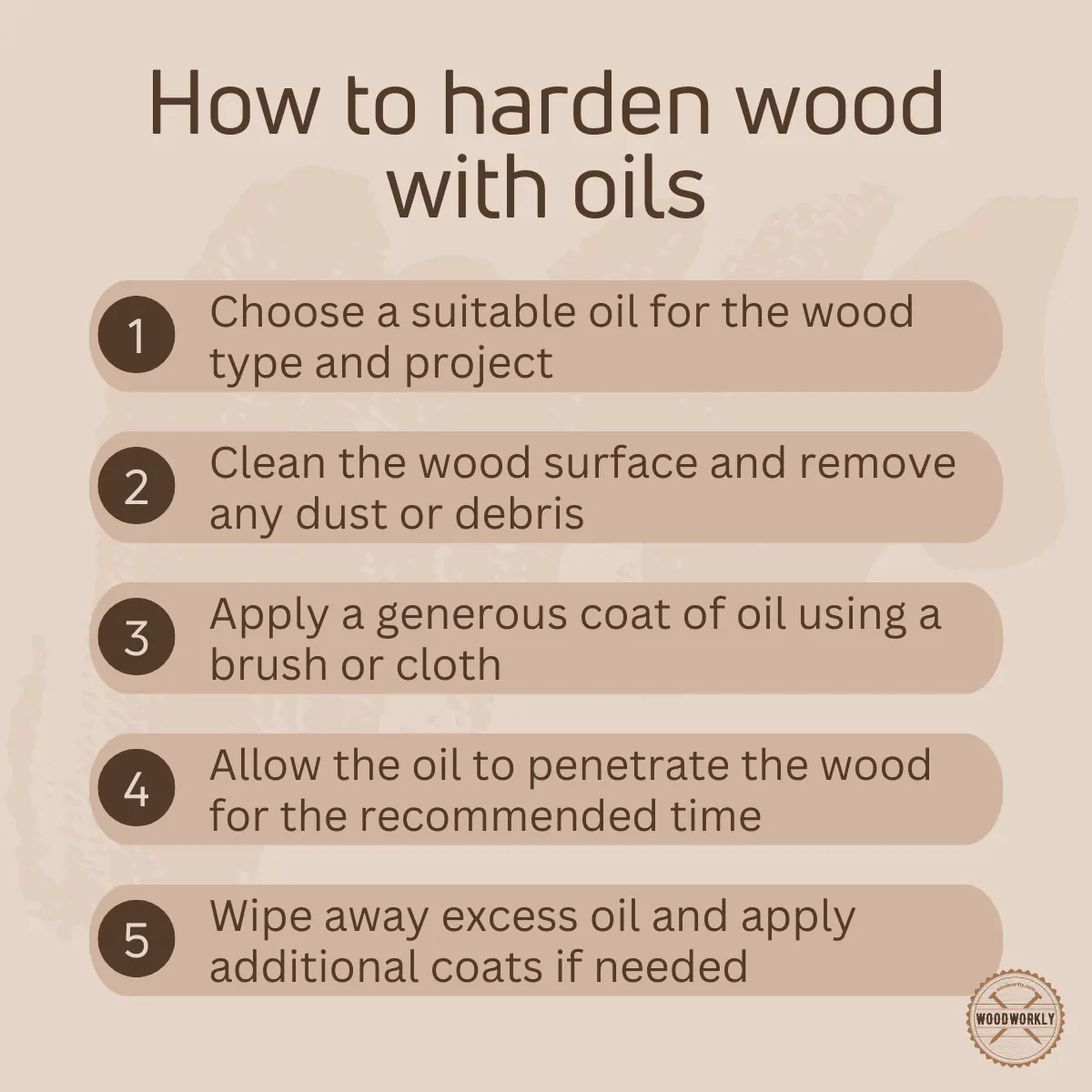 How to harden wood with oils