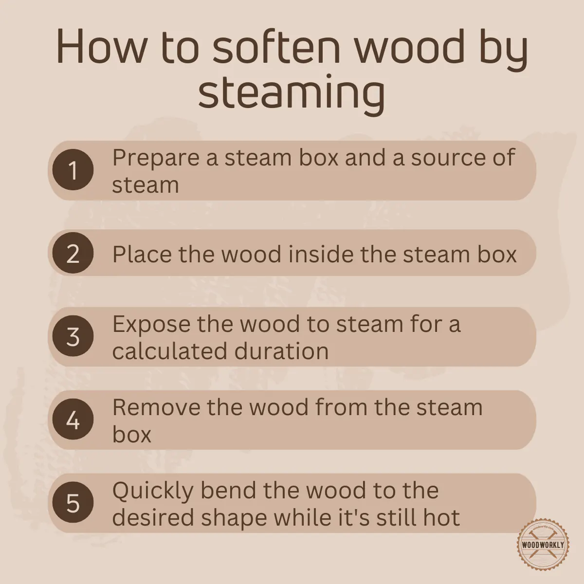 How to soften wood by steaming