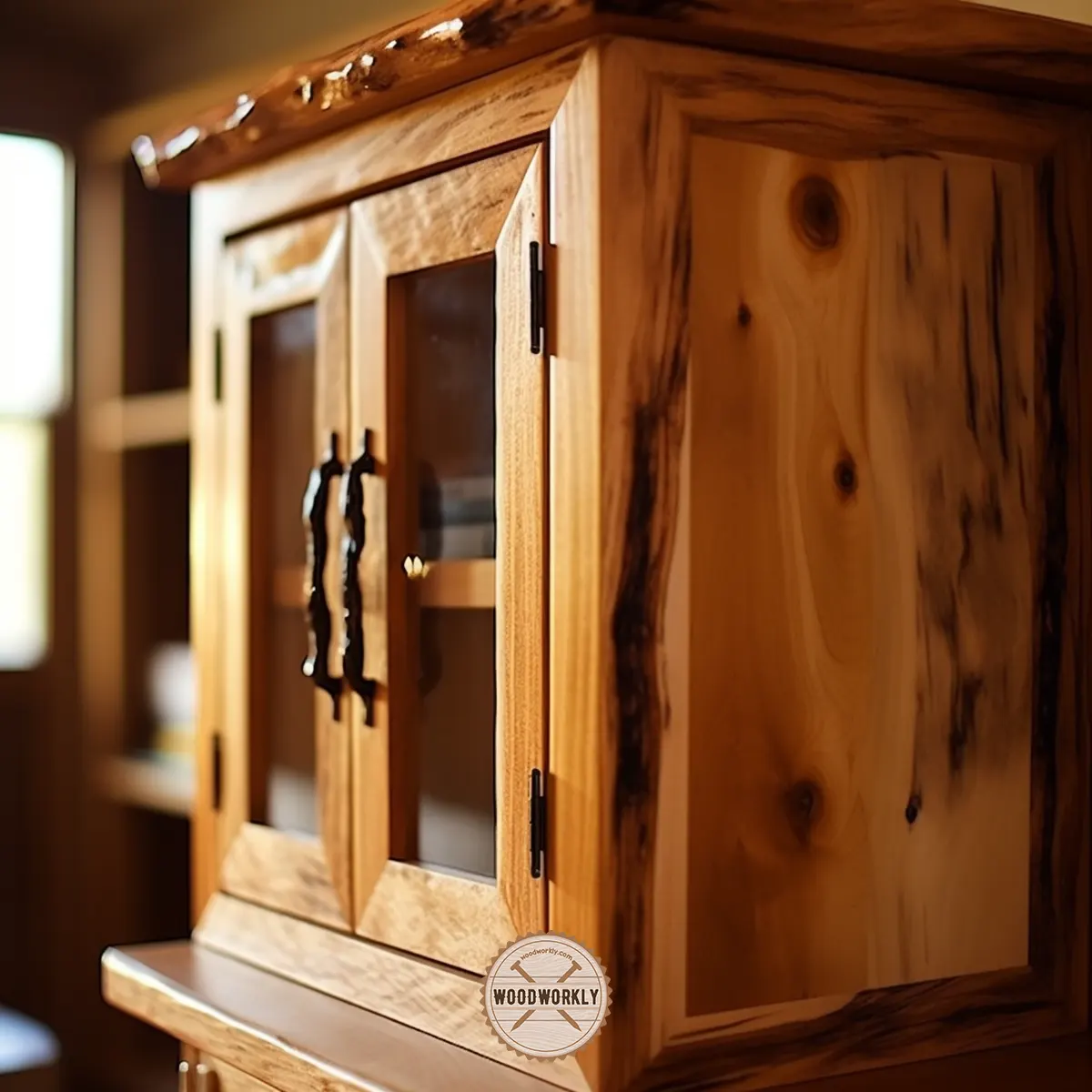 Poplar wood cabinet