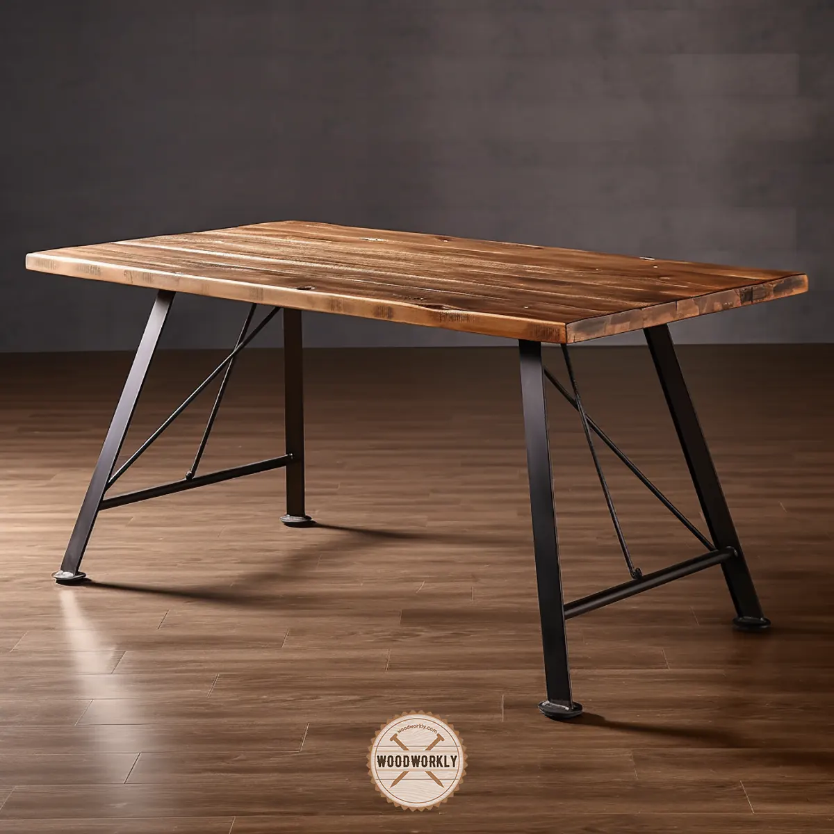 Poplar wood dining table