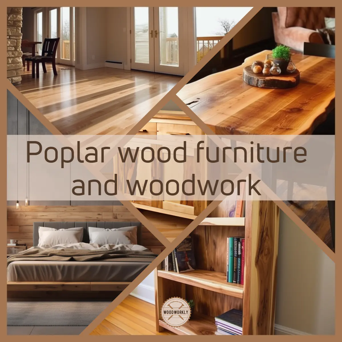 Poplar wood furniture and woodwork