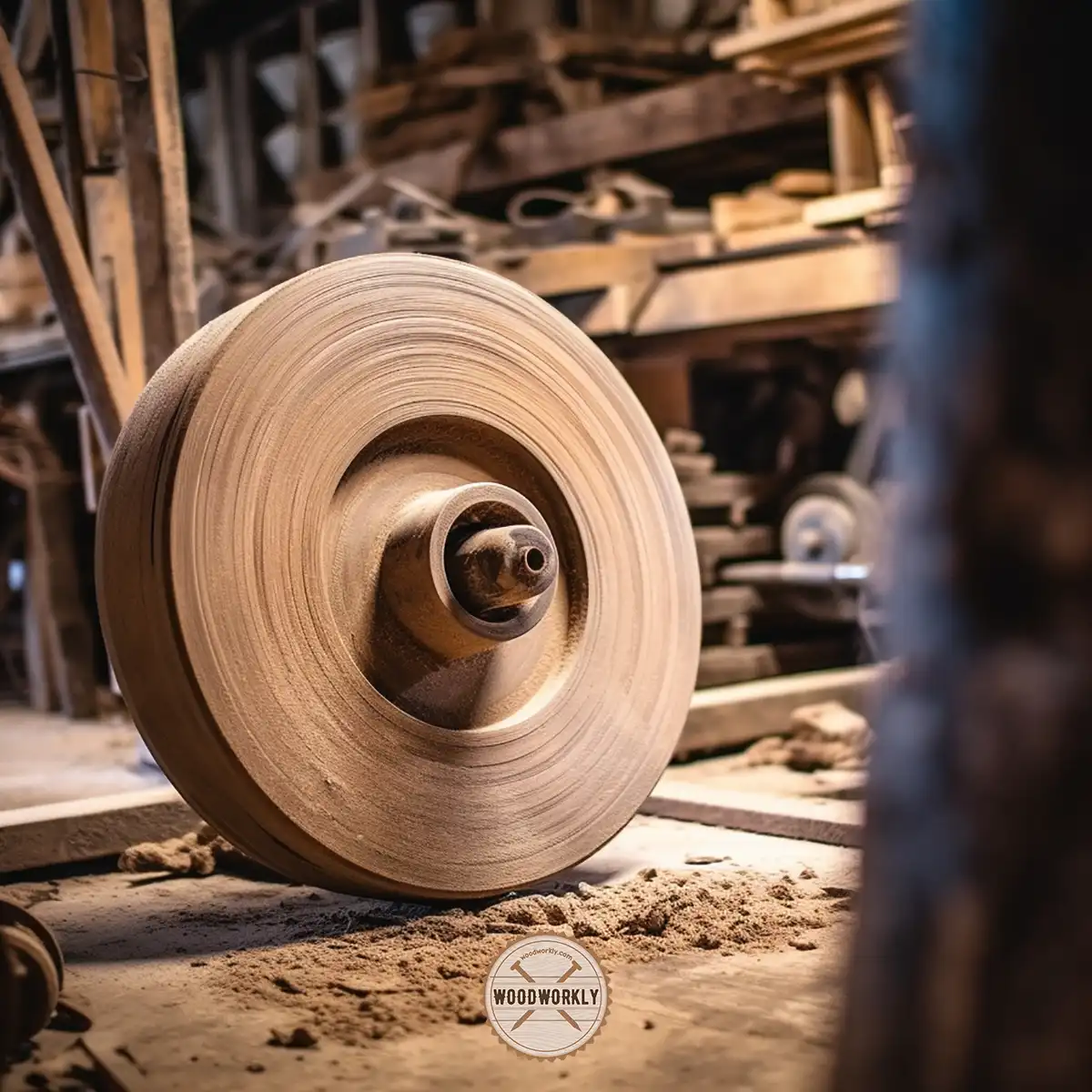 Wheel rim made by bending wood strips