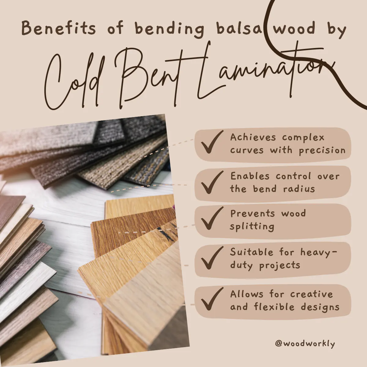 benefits of bending balsa wood by  cold bent lamination