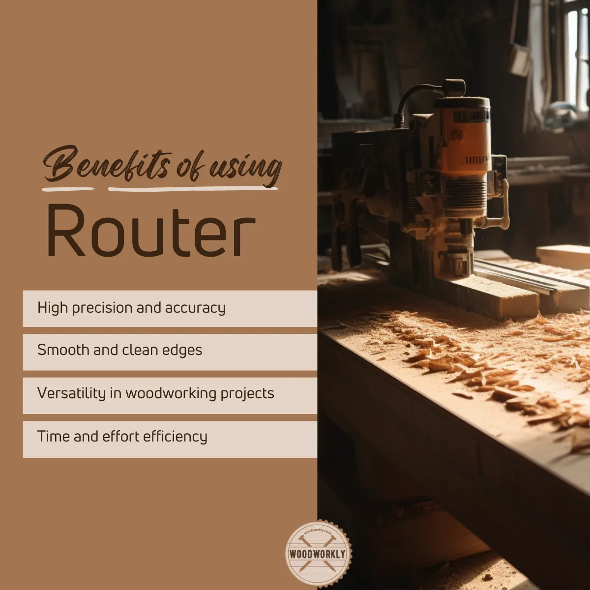 benefits of using router to cut square hole in wood