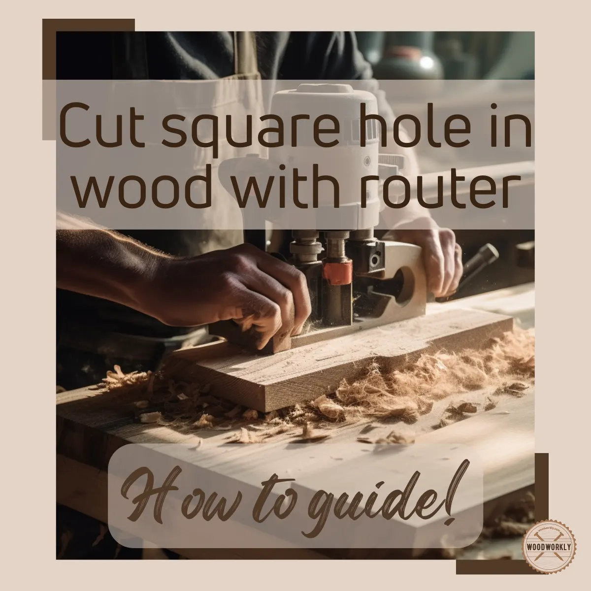 how to cut a square hole in wood with a router