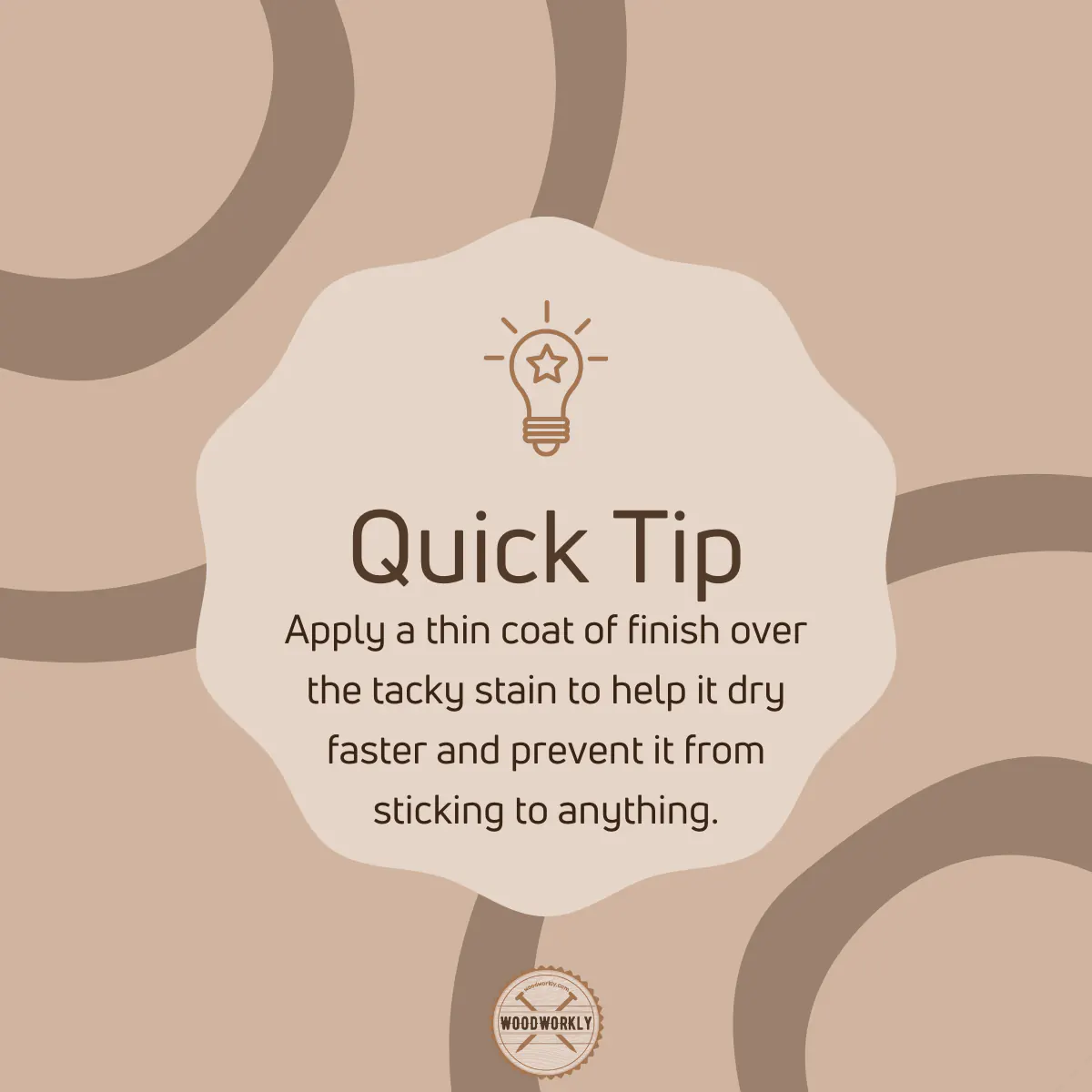 quick tip for prevent tacky stain