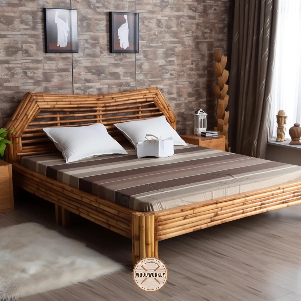 Bamboo bed frame