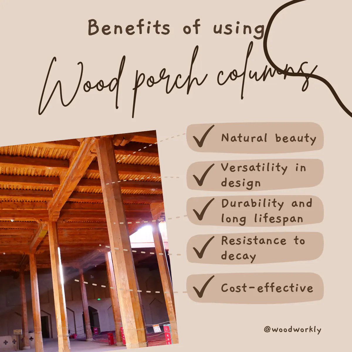 Benefits of using wood for exterior columns