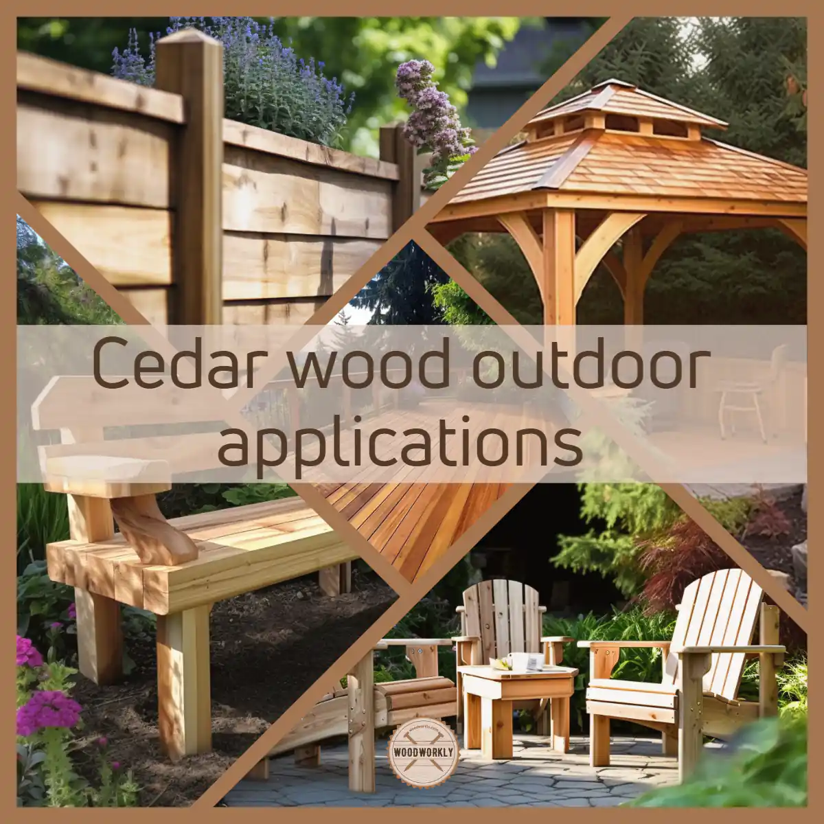 Cedar wood outdoor applications