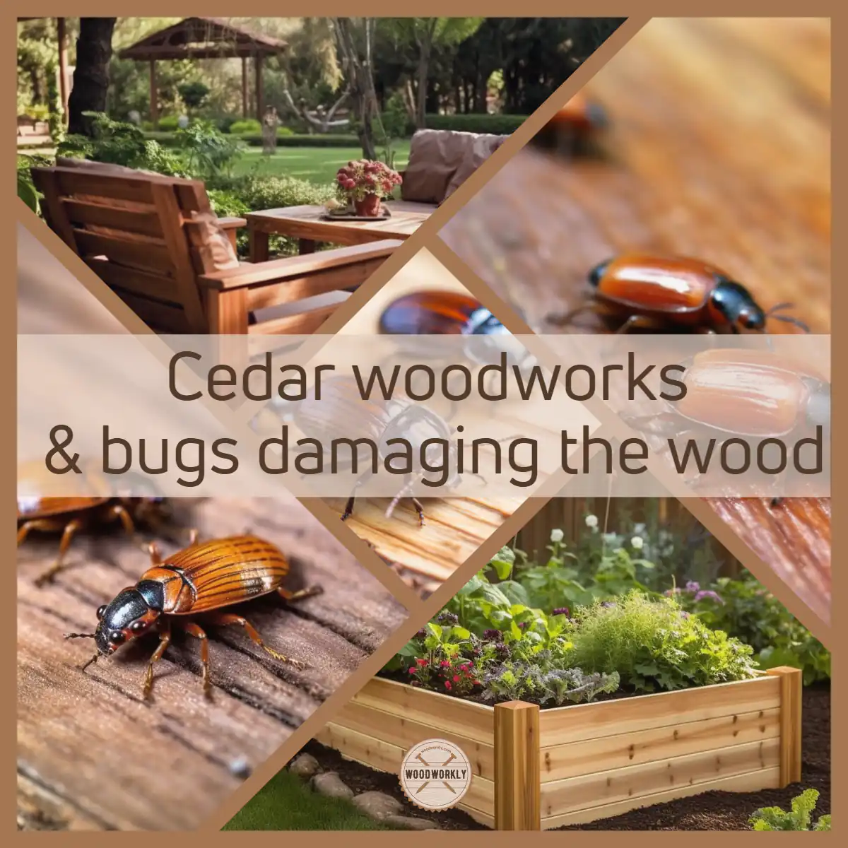 Cedar woodworks & bugs damaging the wood