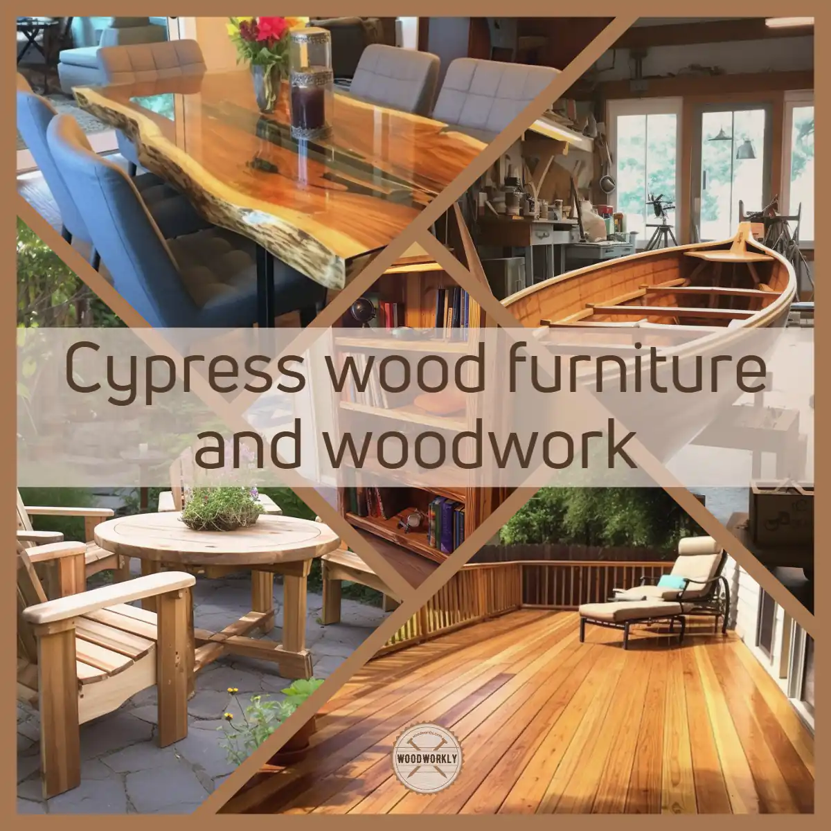 Cypress wood furniture and woodwork