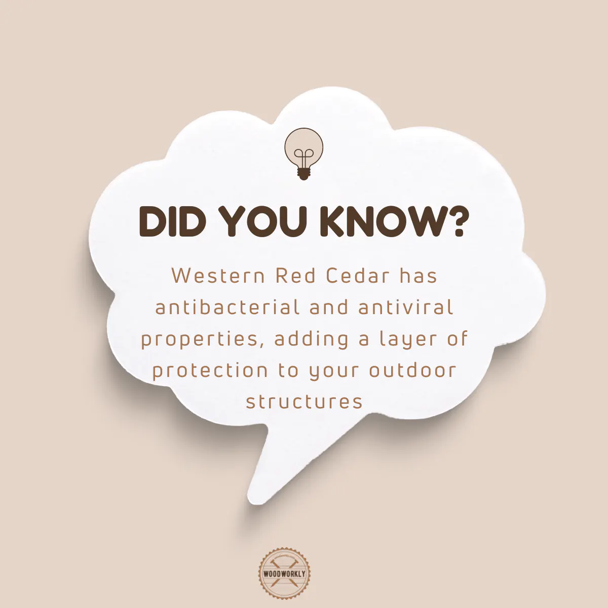 Did you Know Fact about cedar for outdoor use