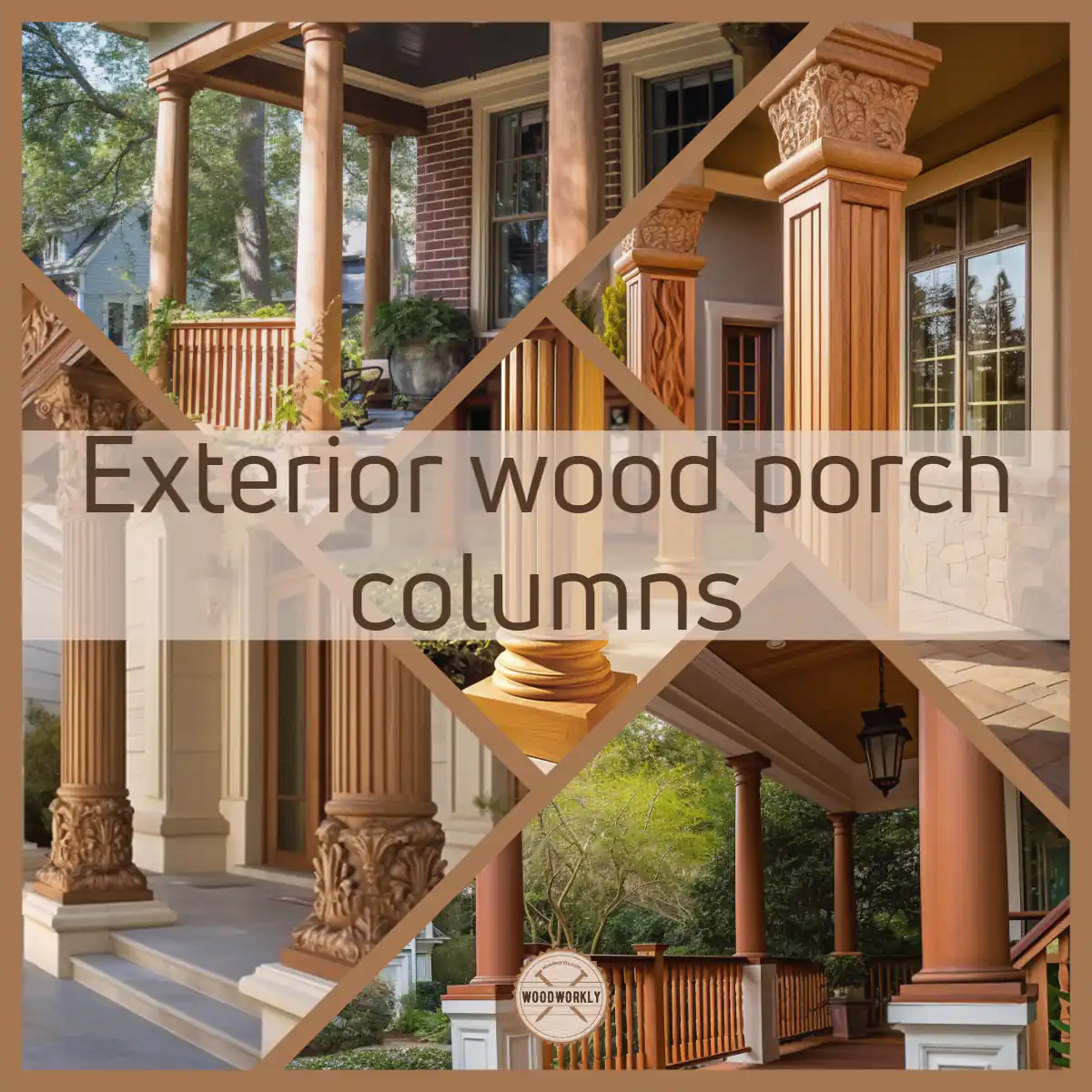 Exterior wood porch columns