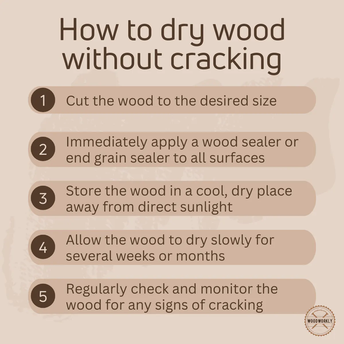 How to dry wood without cracking