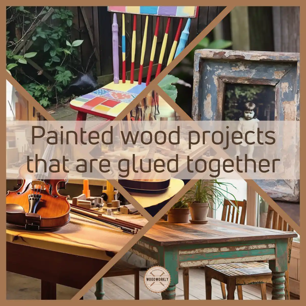 Painted wood projects that are glued together