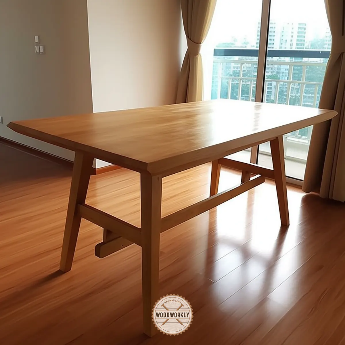 Rubberwood dining table