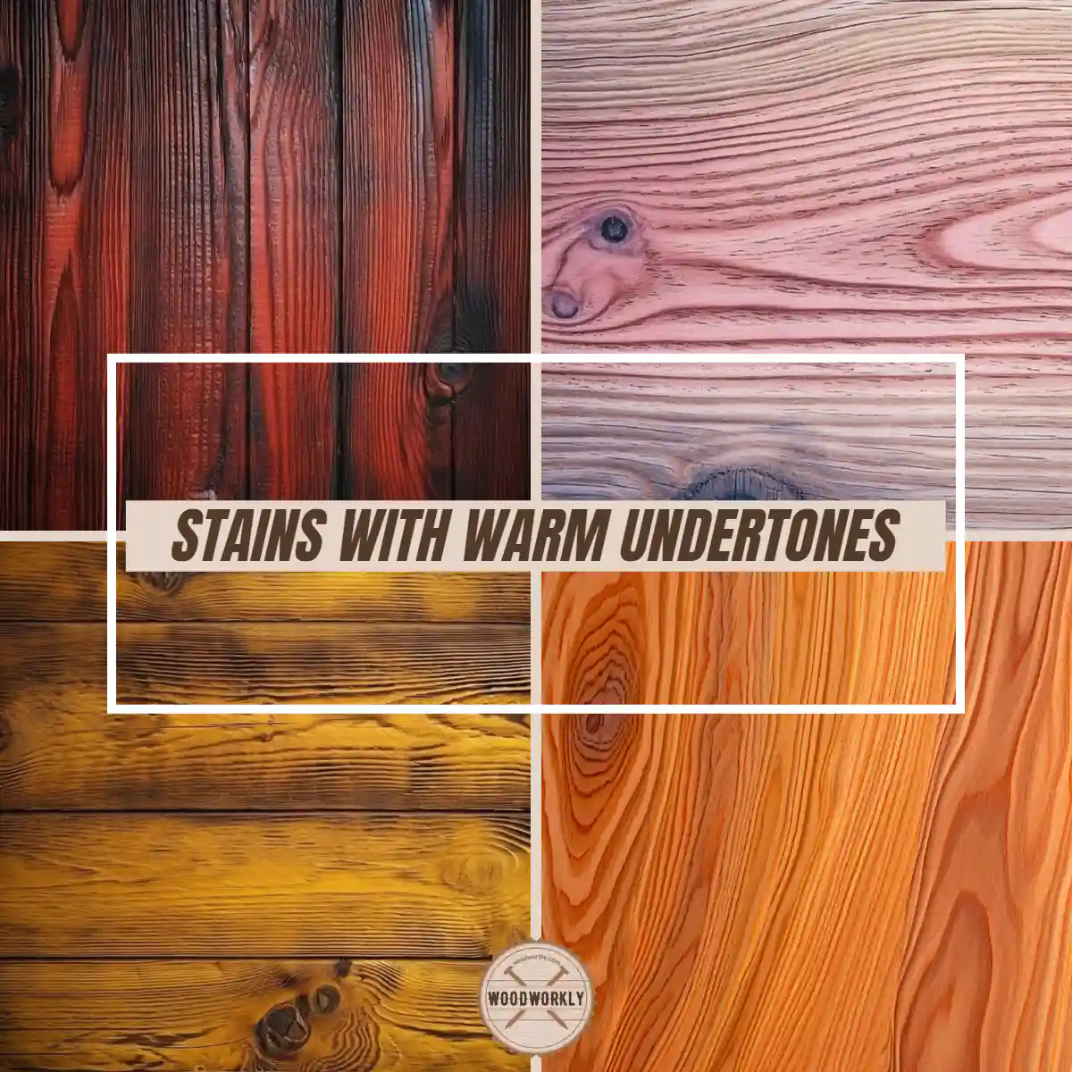 Stains with warm undertones