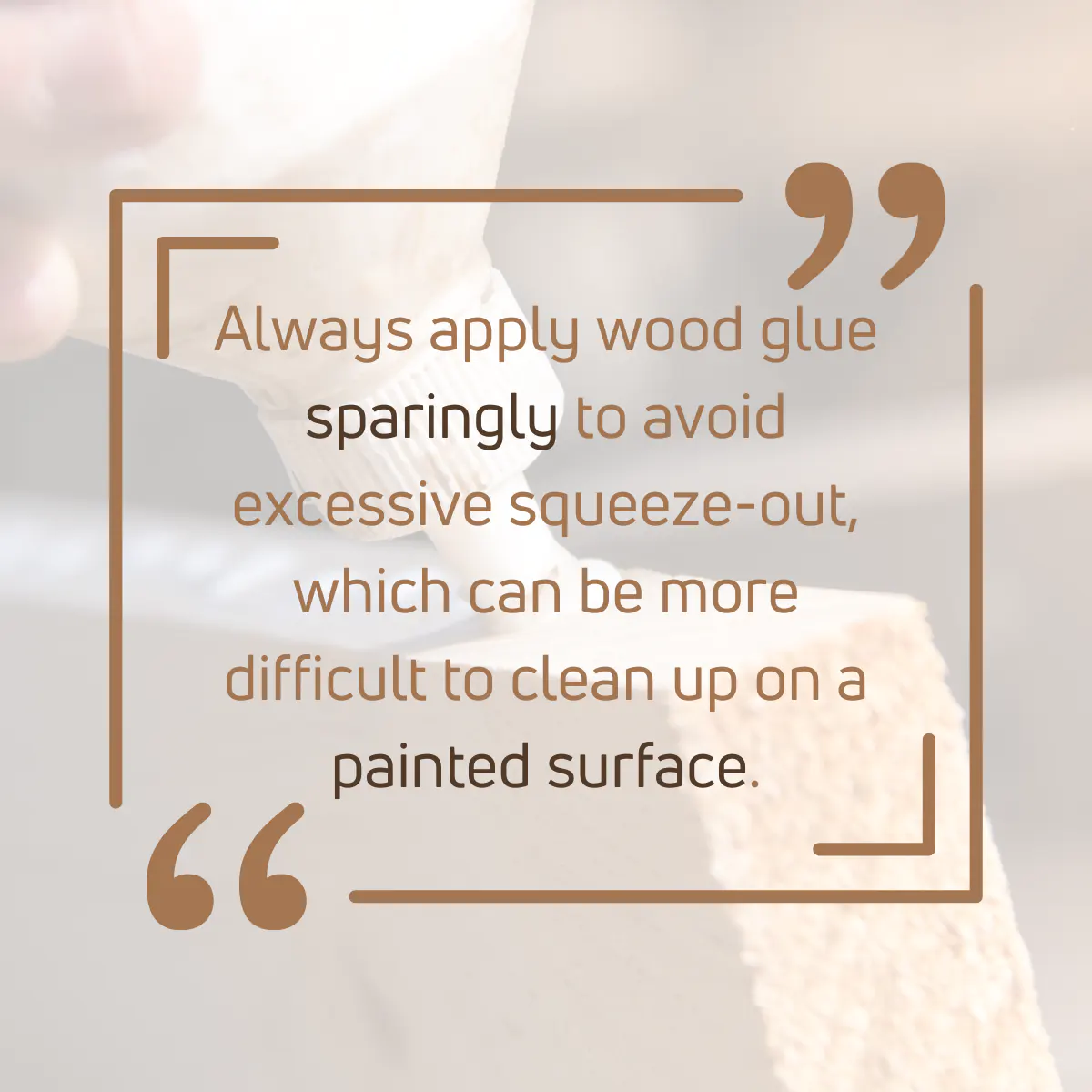 Tip to use wood glue on painted wood
