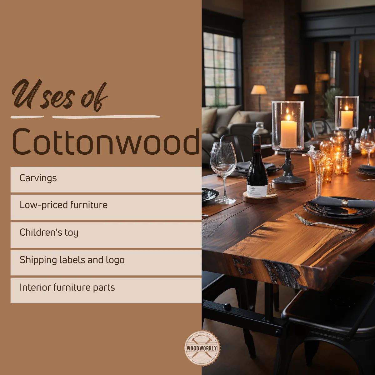 Uses of cottonwood