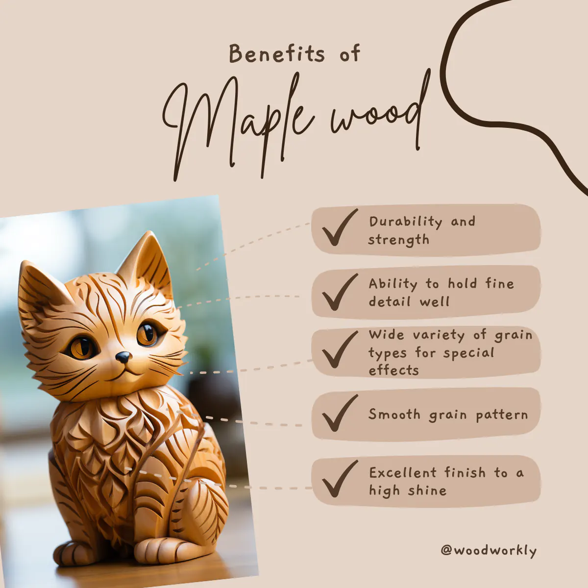 Benefits of maple wood for carving