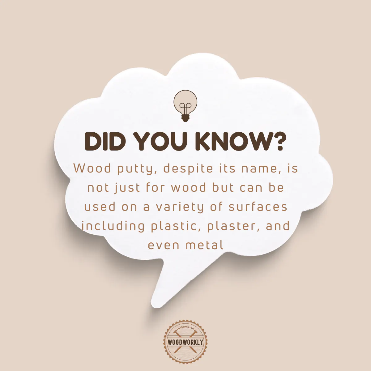 Did you know fact about wood putty
