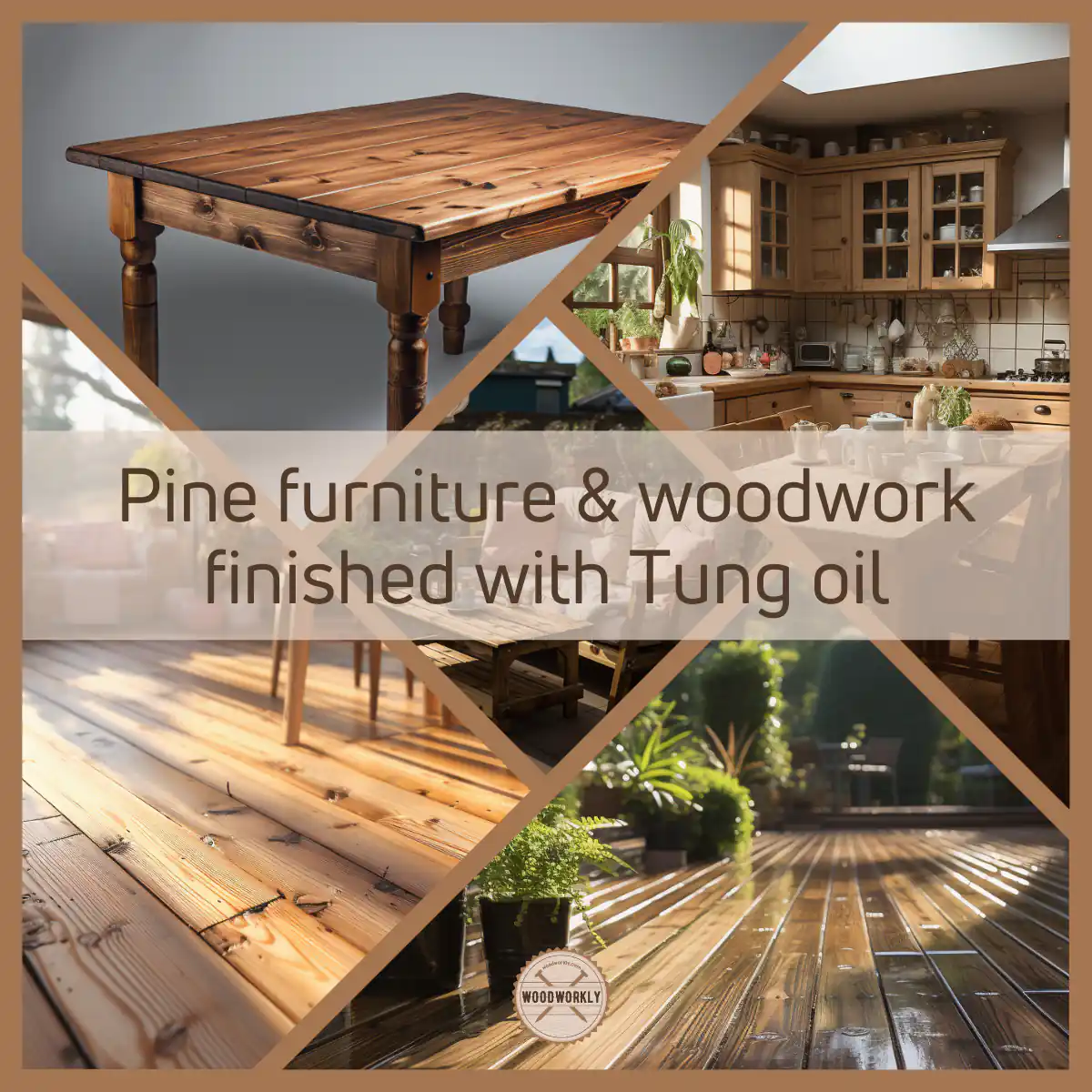 Pine furniture & woodwork finished with Tung oil