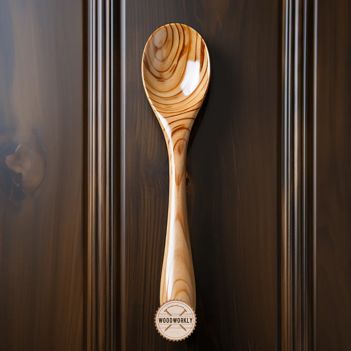 Ash wood carved spoon