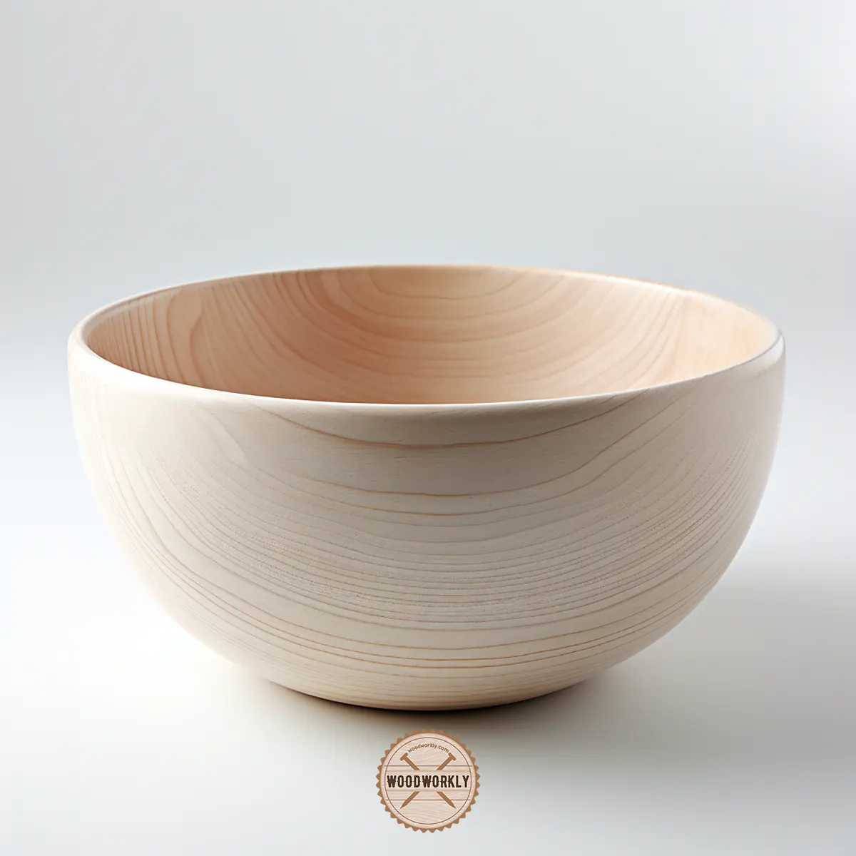 Basswood kitchen bowl stained with clear finish