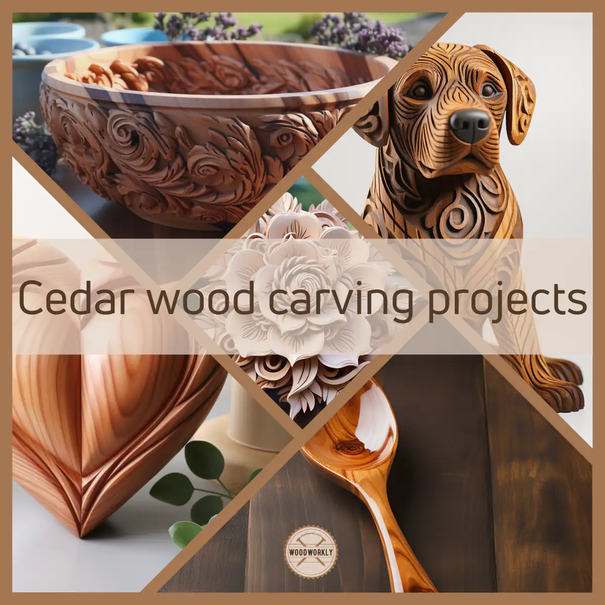Cedar wood carved projects