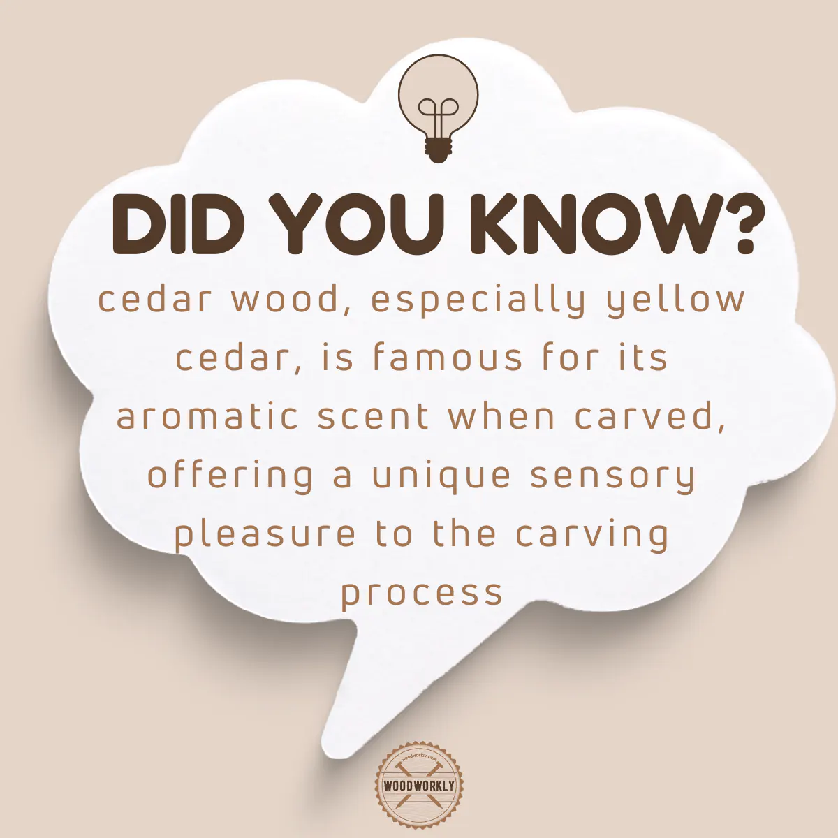 Did you know fact about Cedar wood For Carving