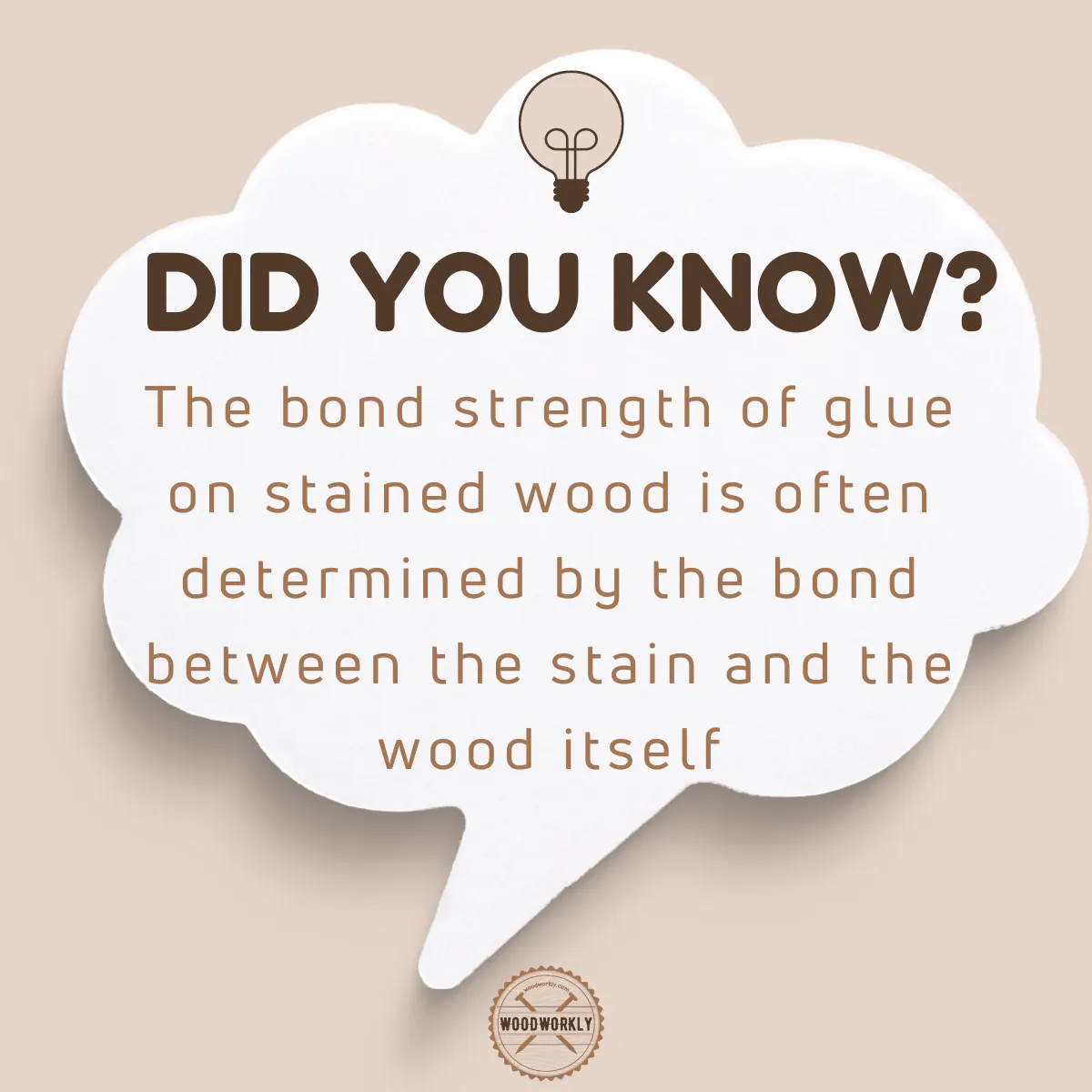 Did you know fact about Gluing stained wood