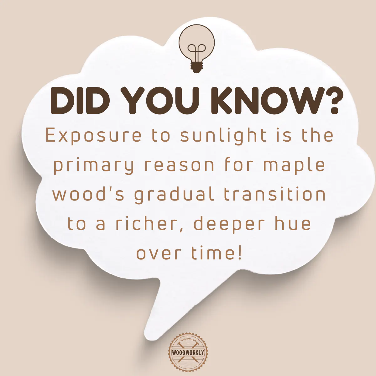 Did you know fact about Maple Wood Darkening