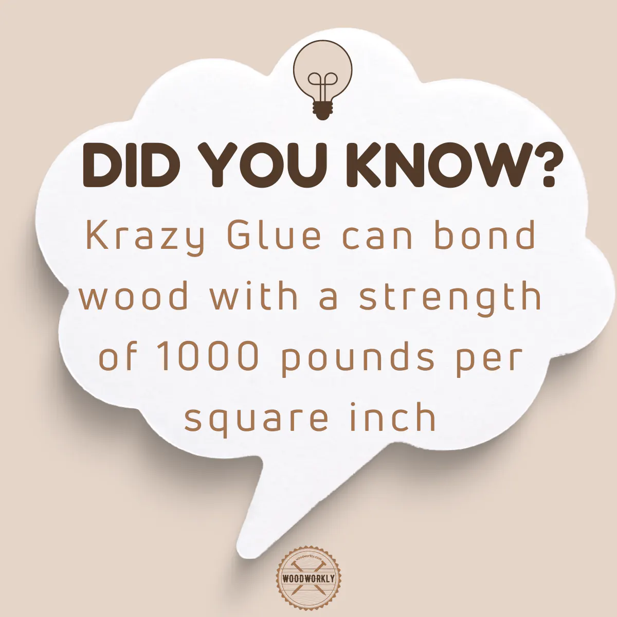 Did you know fact about using Krazy glue on wood