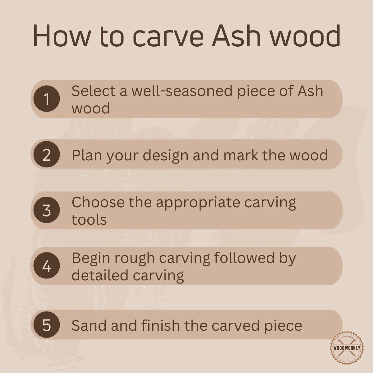 How to carve Ash wood