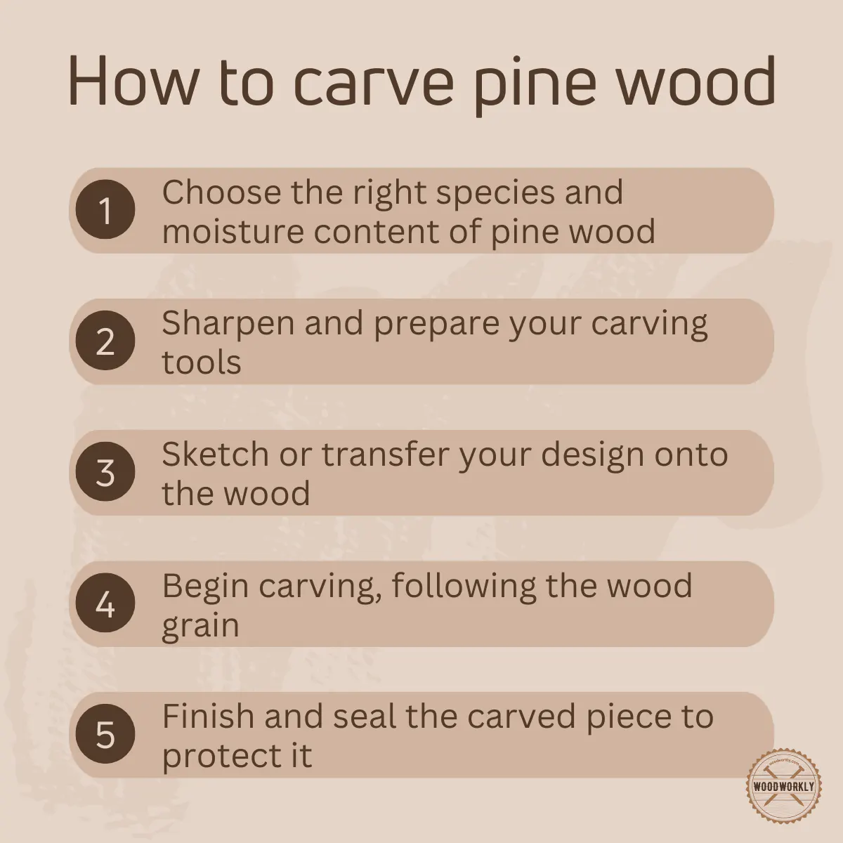 How to carve pine wood