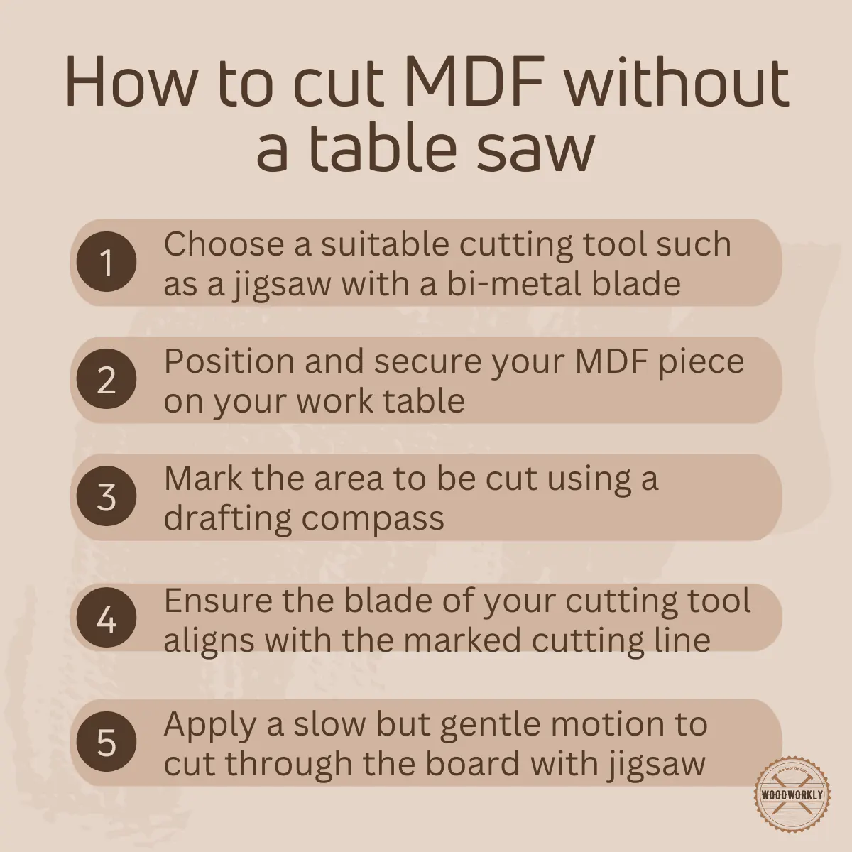 How to cut MDF without a table saw