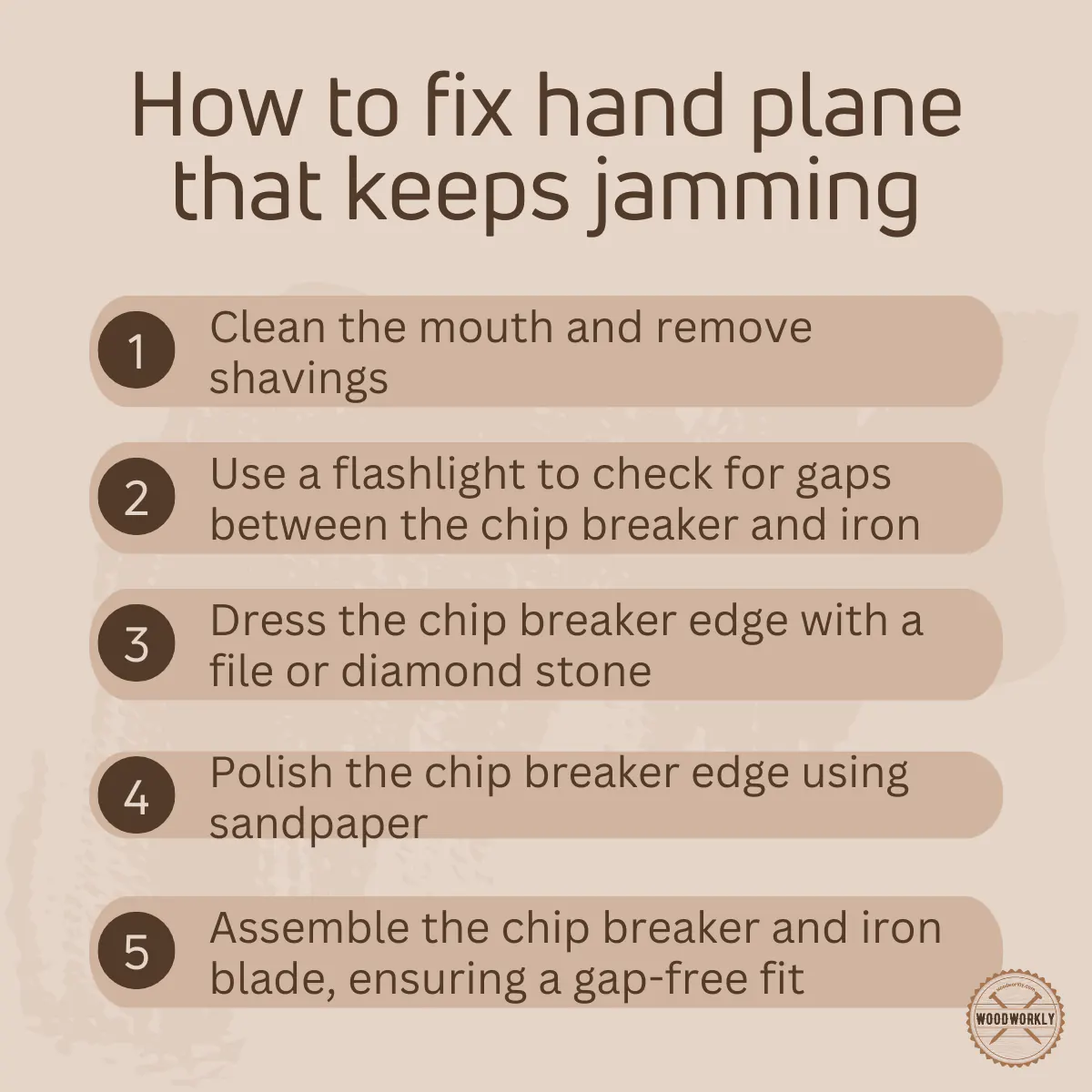 How to fix hand plane that keeps jamming